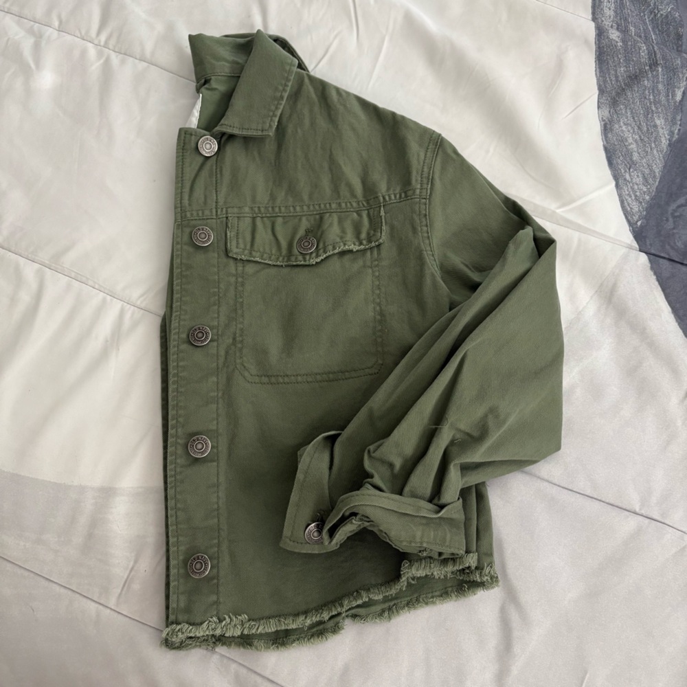 Old Navy Olive Button-Up Jacket